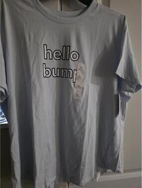 Ingrid & Isabel for Every Belly Hello Bump Maternity T-Shirt Gray XL